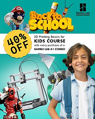 Bambu Lab A1 Combo Back to School Deal - 40% Off Kids Course