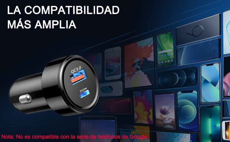 Cargador Auto 38W, Cargador Auto Carga Rapida,