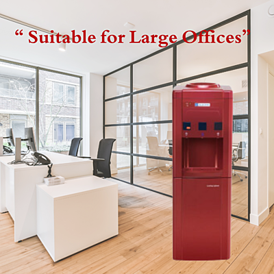 Suitable for Large Offices: Blue star BWD3FMRGA-Maroon Water dispenser with cooling cabinet