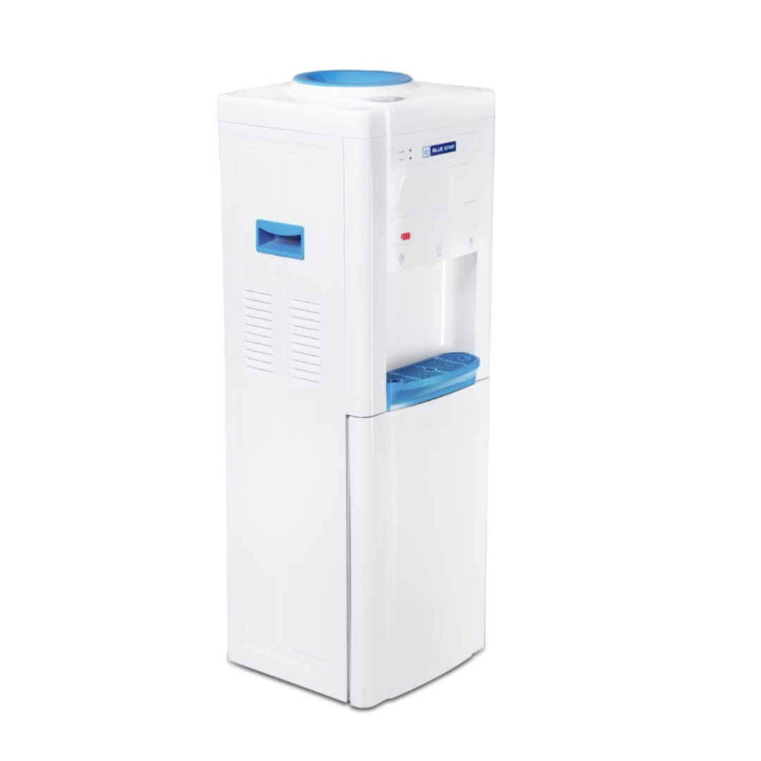 Side look of Blue Star Water Dispenser with Storage Cabinet (BWD3FMCGA)