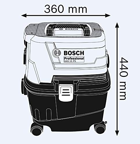 Bosch GAS 15 PS Heavy duty, Wet and dry corded, 1100 watt vacuum cleaner Bosch GAS 15 PS Heavy duty, Wet and dry corded, 1100 watt vacuum cleaner