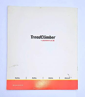 Bowflex TC 20 Treadclimber Manual Bowflex TC 20 Treadclimber Manual