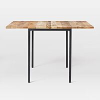 Drop Leaf Metal And Wood 4 Seater Dining Table
