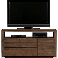 Dark Wood Media Console with Storage | Rustic Farmhouse TV Stand Dark Wood Media Console with Storage | Rustic Farmhouse TV Stand
