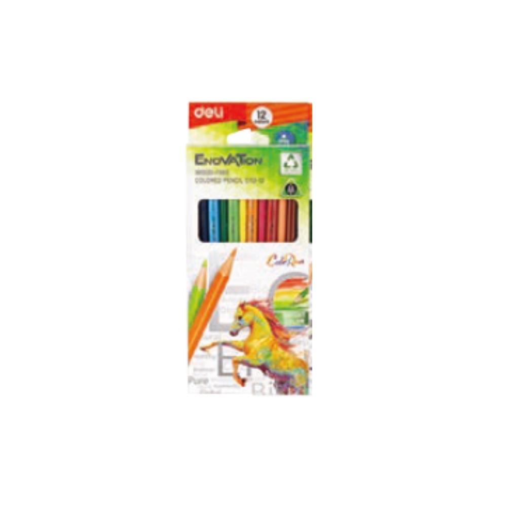 DELI C113-12 FULL-SIZE COLOR PENCILS 12/PKT