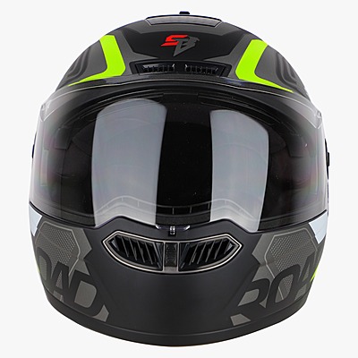 STEELBIRD SBA-7 ISS ROAD MATT BLACK/NEON C/V (XL)