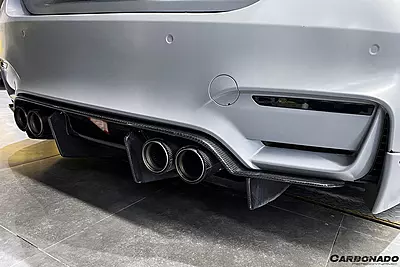 BMW M3 F80 / M4 F82 SM Style Carbon Fiber Rear Diffuser & Lip Kit (2014–2020)