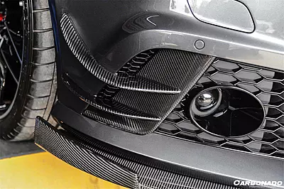 2013–2018 Audi RS6 Avant BS Style Carbon Fiber Front Canards | Aero Enhancements