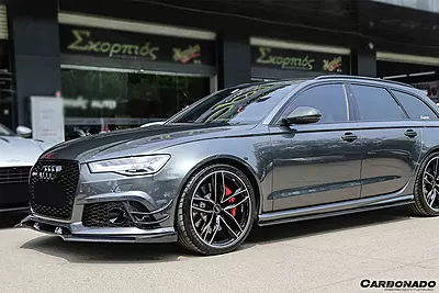2013–2018 Audi RS6 Avant BS Style Carbon Fiber Front Canards | Aero Enhancements