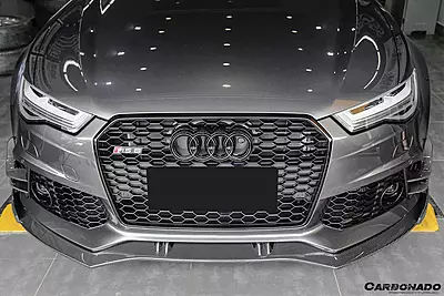 2013–2018 Audi RS6 Avant BS Style Carbon Fiber Front Canards | Aero Enhancements