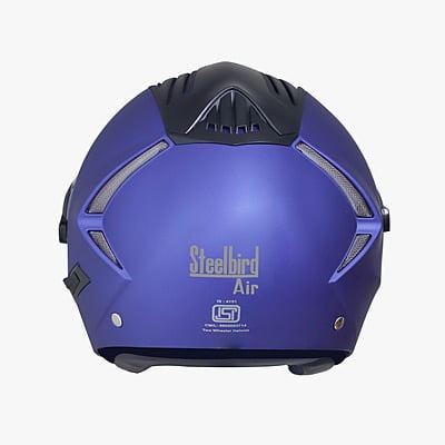 STEELBIRD SBA-3 HURRICANE WITH INNER SMOKE SUN SHIELD MATT YAMAHA BLUE C/V (M)