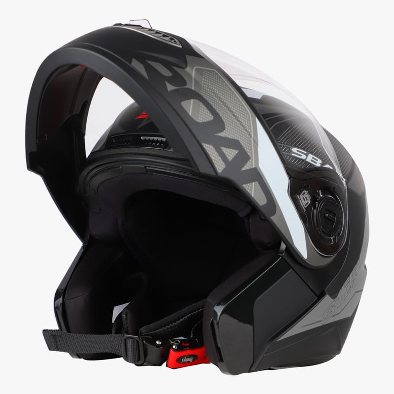 STEELBIRD SBA-7 ROAD MATT BLACK/GREY C/V (M)