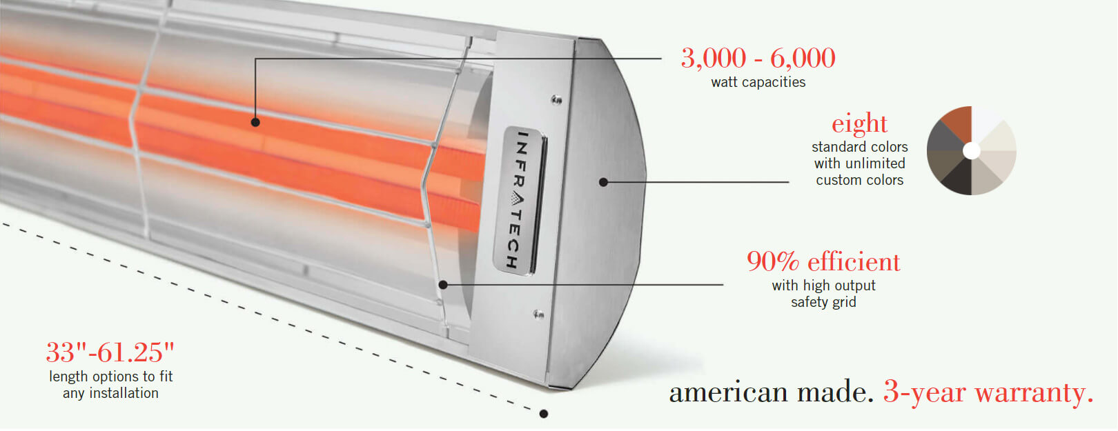 CD Series Dual Element Infratech Heater CD Series Dual Element Infratech Heater
