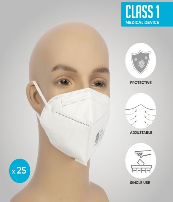 KN95 Respirator Mask Flat Fold