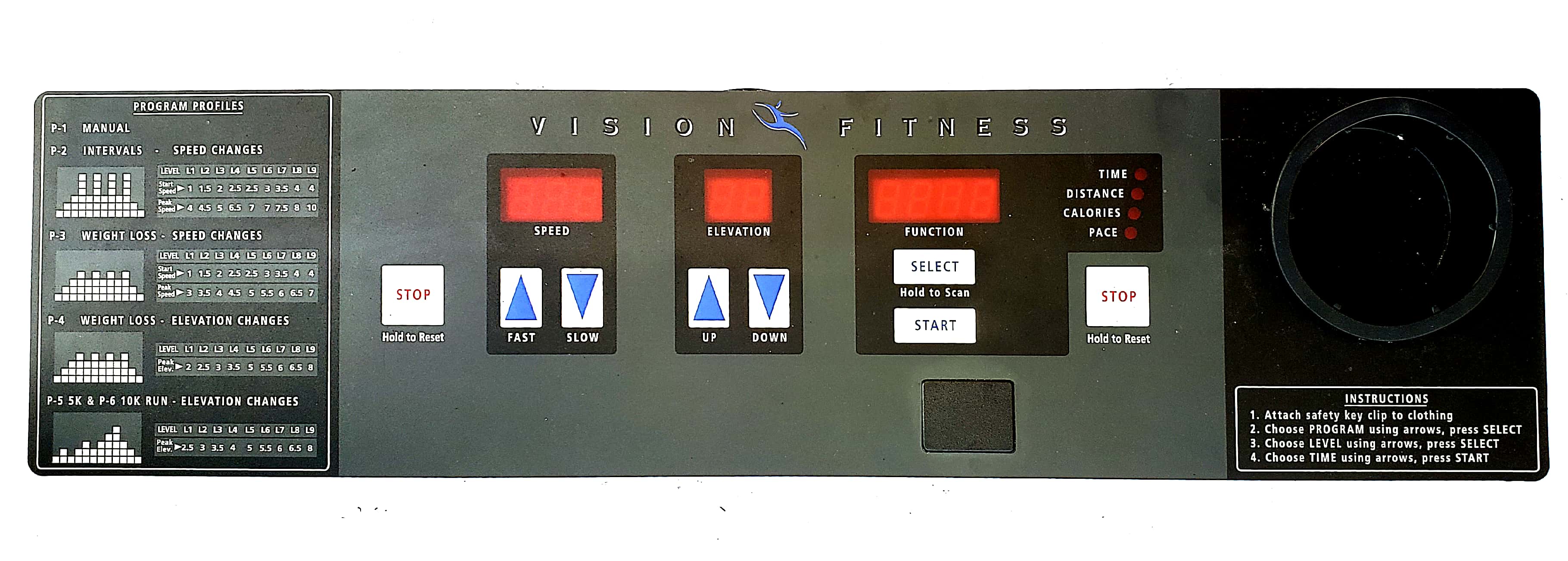 Vision Fitness T7200 Console Assembly Vision Fitness T7200 Console Assembly