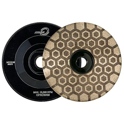 Cyclone Hex Flat Cup Wheel - 4" Fine w/Resin Cyclone Hex Flat Cup Wheel - 4" Fine w/Resin