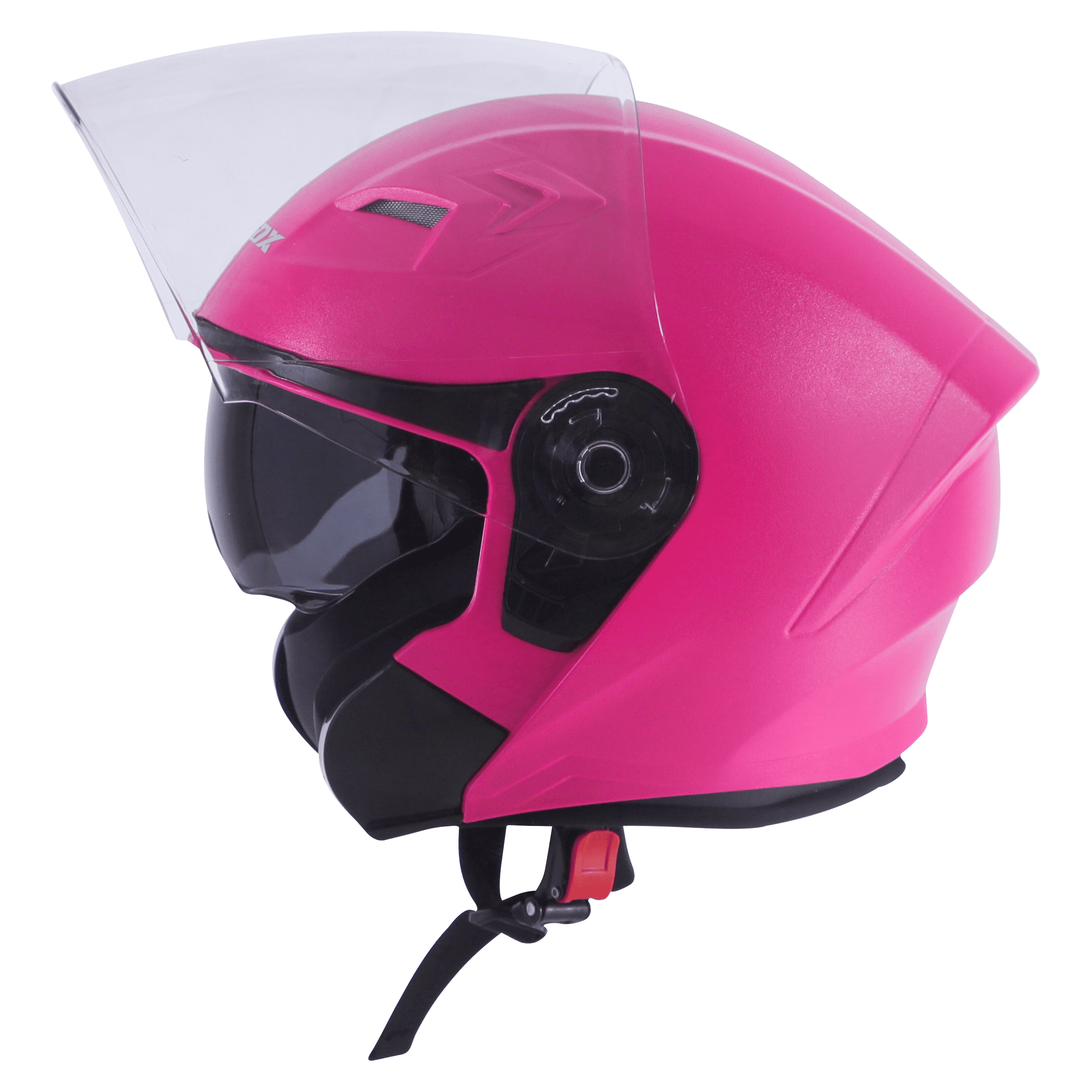 STEELBIRD SBA-17 ISS RDX DASHING PINK 580MM C/V WITH INNER SMOKE SUNSHIELD