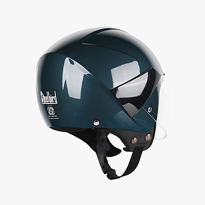 STEELBIRD SBH-5 TRIPLE NINE GLOSSY INDIGO BLUE C/V 600 MM