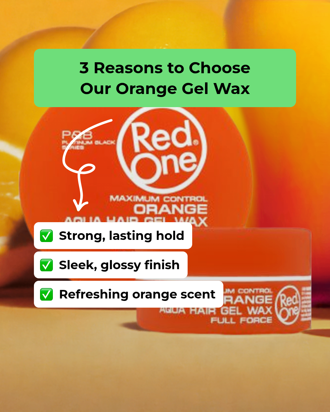 Orange Aqua Hair Gel Wax