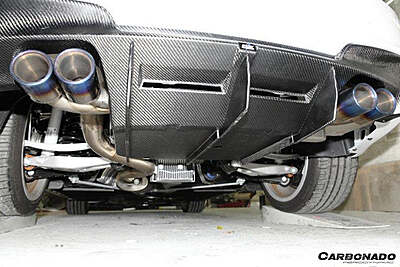 2008–2013 BMW 1M RZ Style Carbon Fiber Rear Lip & Diffuser Undertray