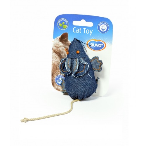 DUVO DENIM MOUSE-CAT TOY BLUE :(1717049) DUVO DENIM MOUSE-CAT TOY BLUE :(1717049)