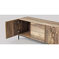 Rustic Mango Wood Sideboard | Modern Storage Console with Metal Legs Rustic Mango Wood Sideboard | Modern Storage Console with Metal Legs