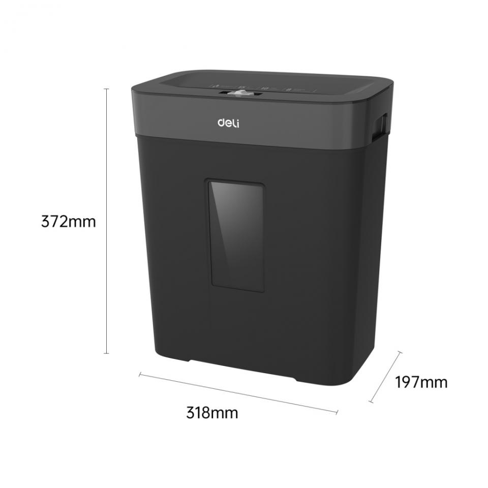 DELI T023 PAPER SHREDDER 8 SHTS 15L BLACK DELI T023 PAPER SHREDDER 8 SHTS 15L BLACK