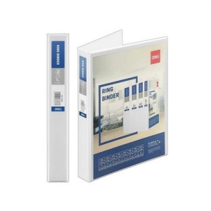 DELI 5610N VIEW 2 D RING BINDER 1" WHITE DELI 5610N VIEW 2 D RING BINDER 1" WHITE