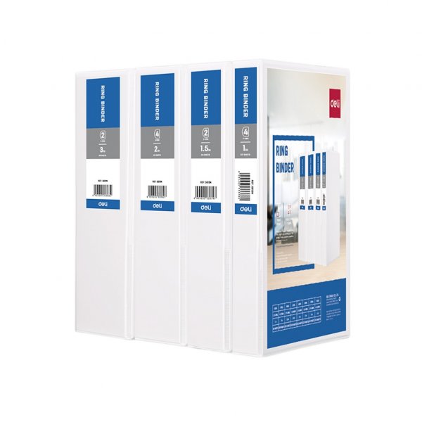 DELI 5616N VIEW 2 D RING BINDER 2" WHITE DELI 5616N VIEW 2 D RING BINDER 2" WHITE