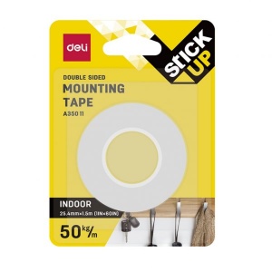 DELI A35011 MOUNTING TAPE 1"x1.5M 60" DELI A35011 MOUNTING TAPE 1"x1.5M 60"