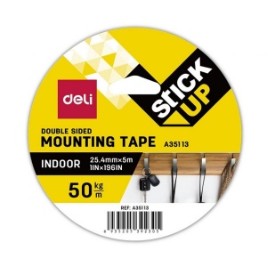 DELI A35113 MOUNTING TAPE 1" x 5 MTRS DELI A35113 MOUNTING TAPE 1" x 5 MTRS