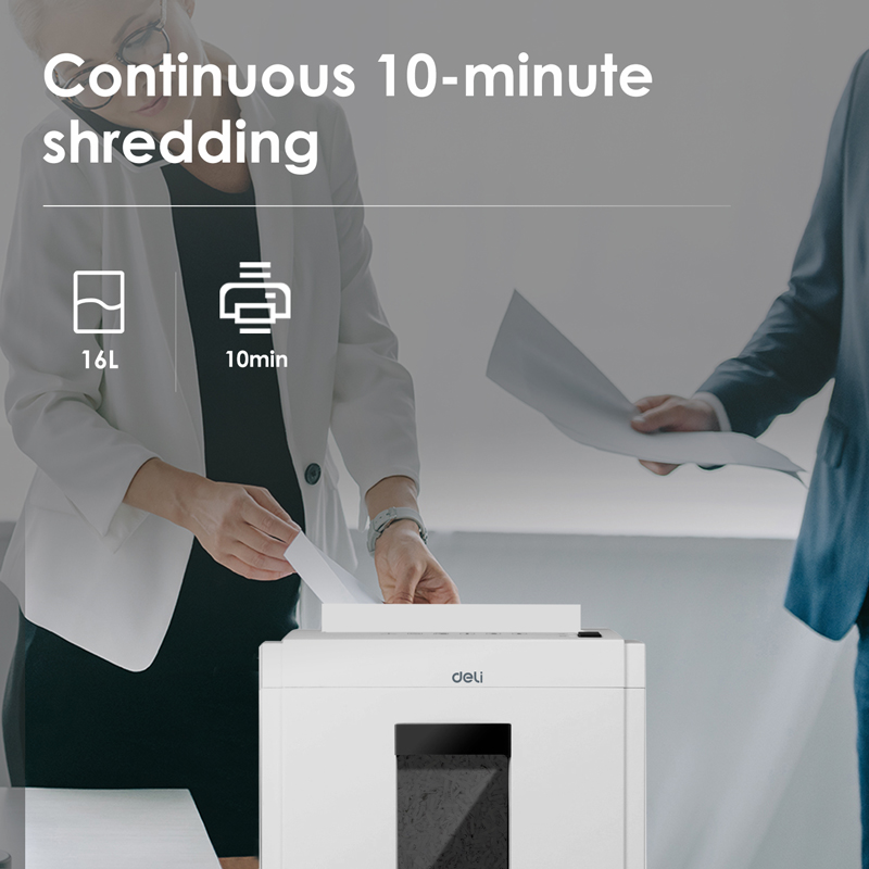 DELI T051 PAPER SHREDDER 8SHTS 16L WHITE