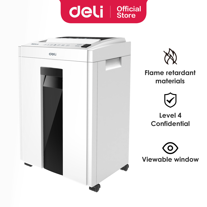 DELI T053 PAPER SHREDDER 16 SHTS 23L WHITE DELI T053 PAPER SHREDDER 16 SHTS 23L WHITE