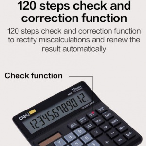 DELI M011 SMARTTAX CALC 120CHK 12 DGT