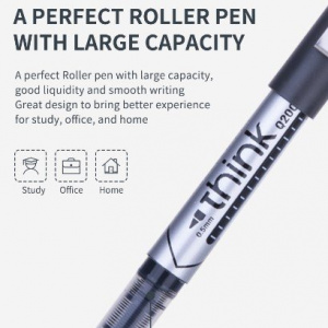 DELI Q20020 THINK ROLLER PEN 0.5MM BLACK DELI Q20020 THINK ROLLER PEN 0.5MM BLACK