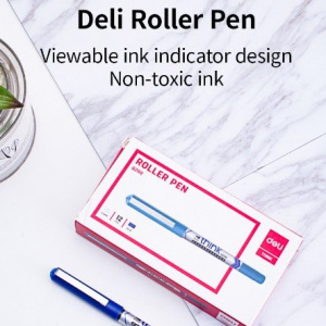 DELI Q20030 THINK ROLLER PEN 0.5MM BLUE DELI Q20030 THINK ROLLER PEN 0.5MM BLUE