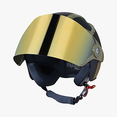 STEELBIRD SB-29 AER MATT BLACK/DESERT STORM C/V 600 MM WITH EXTRA GOLD VISOR