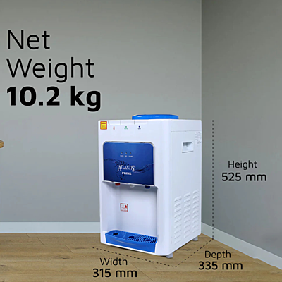Dimension of Atlantis Prime Table top water dispenser Dimension of Atlantis Prime Table top water dispenser