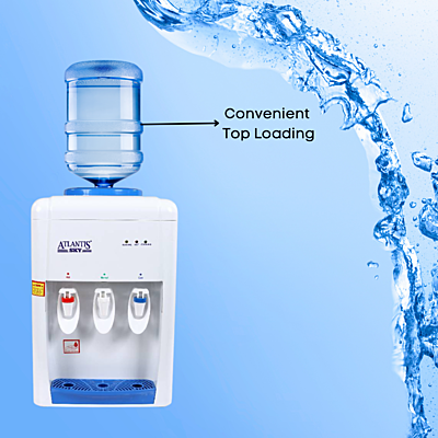 Atlantis Sky Table Top water dispenser with Convenient top loading.