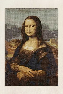 La Gioconda di Leonardo da Vinci, Le Louvre, Kit Punto Croce La Gioconda di Leonardo da Vinci, Le Louvre, Kit Punto Croce