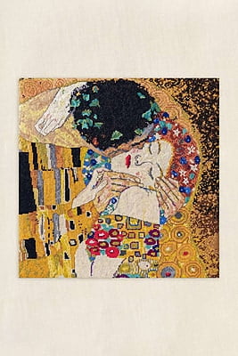 Gustav Klimt Il Bacio - Kit ricamo DMC Gustav Klimt Il Bacio - Kit ricamo DMC