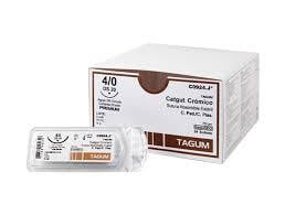 CATGUT CROMICO USP 4-0 , 75CM AGUJA PE-19 REVERSO CORTANTE PREMIUM 19 MM 3/8 CIRCULO CATGUT CROMICO USP 4-0 , 75CM AGUJA PE-19 REVERSO CORTANTE PREMIUM 19 MM 3/8 CIRCULO