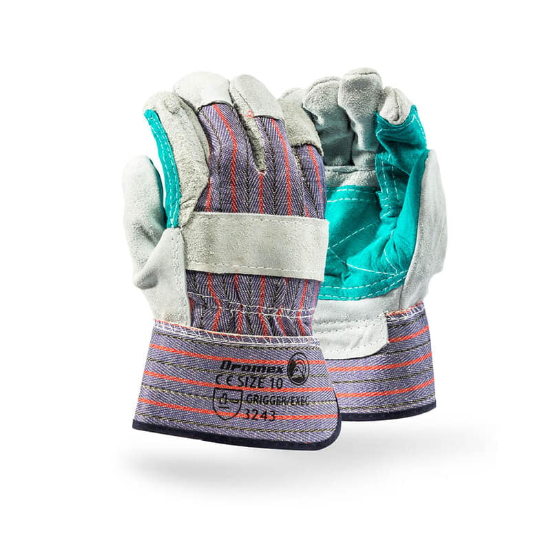 DROMER RIGGER LEATHER PALM CANDY BACK GLOVES