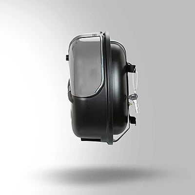 STUDDS SIDE BOX CRUISER WITH MAIN FRAME WITH UNIVERSAL FITMENT CLAMPS (RIGHT) GUN GREY
