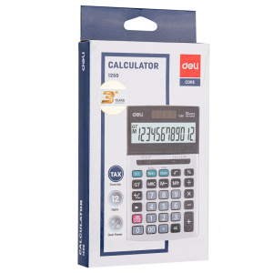 DELI E1250 12DGT TAX CALC W/TILT DISPLAY DELI E1250 12DGT TAX CALC W/TILT DISPLAY