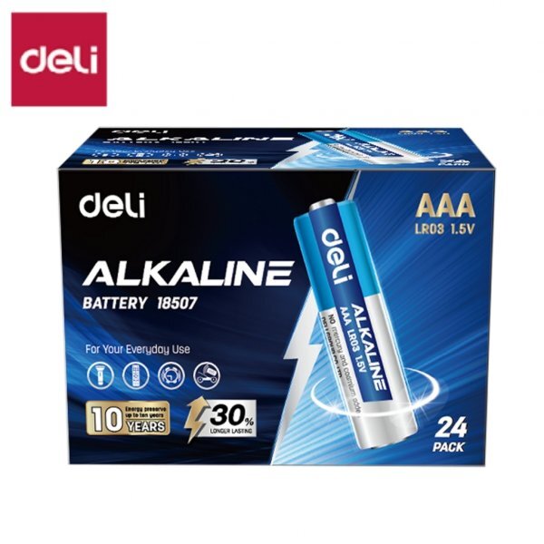 DELI 18507 LR03 ALKALINE BATTERY AAA-pcs DELI 18507 LR03 ALKALINE BATTERY AAA-pcs