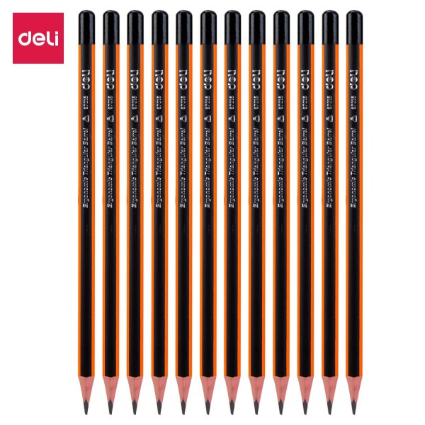 DELI E37015 2B GRAPHITE PENCILS TRIANGLE BARREL