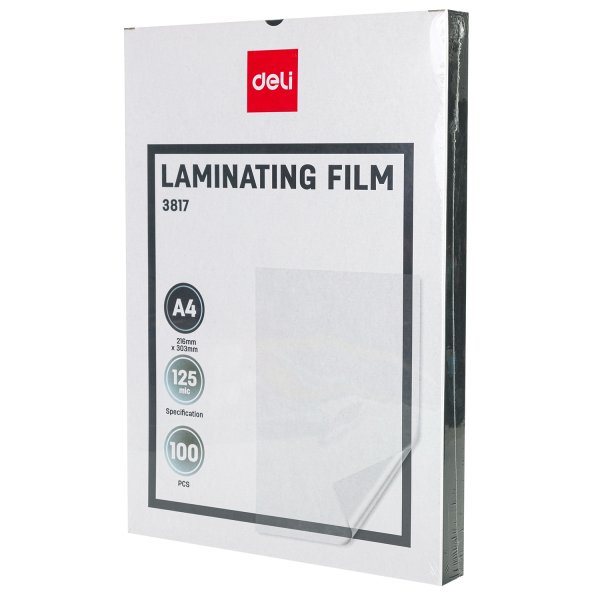 DELI LAMINATING POUCH A4 E3817 125M 100s
