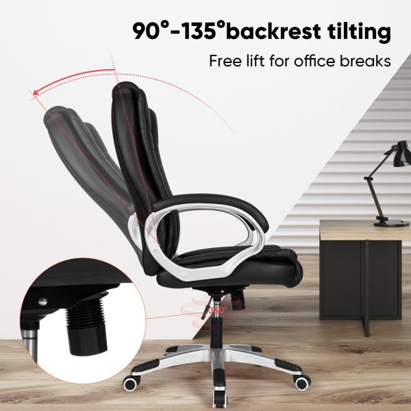 DELI E4524 EXECUTIVE HIGHBACK LEATHER CHAIR DELI E4524 EXECUTIVE HIGHBACK LEATHER CHAIR