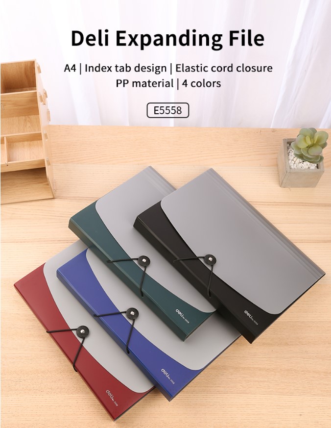 DELI E5558 EXPANDING FILE A4 13 POCKETS DELI E5558 EXPANDING FILE A4 13 POCKETS
